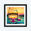 Glass of Teal Sunset